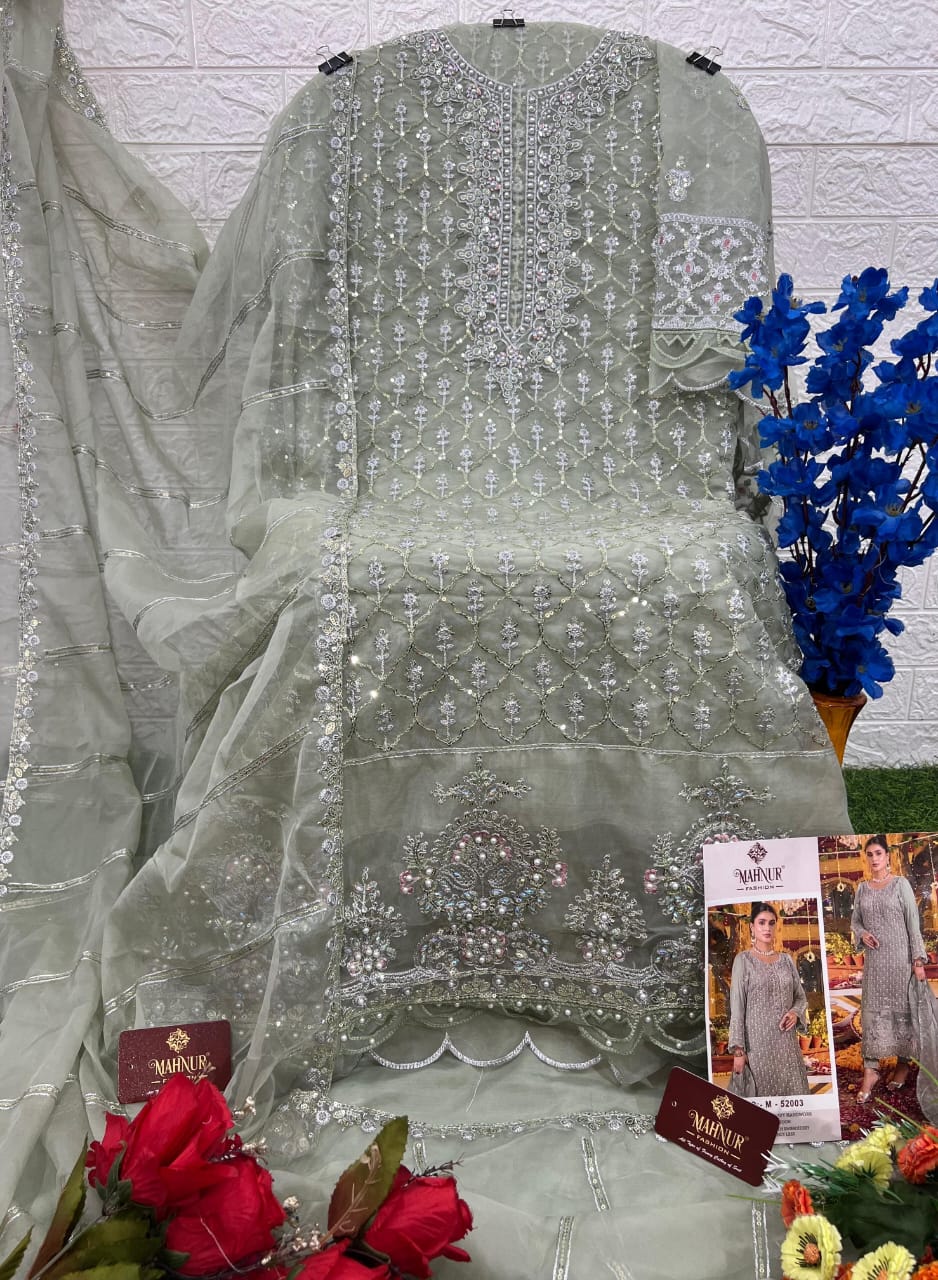 52003 Vol 52 Mahnur Neck Work Pakistani Salwar Suits