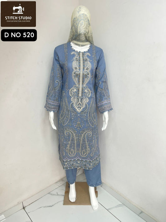 520 Stitch Studio Embroidery Pakistani Readymade Suits