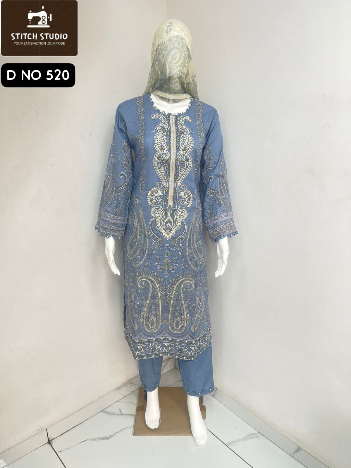 520 Stitch Studio Embroidery Pakistani Readymade Suits