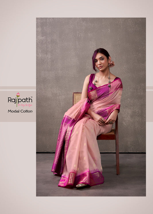 520 Tuti Fruti Rajpath Modal Cotton Sarees