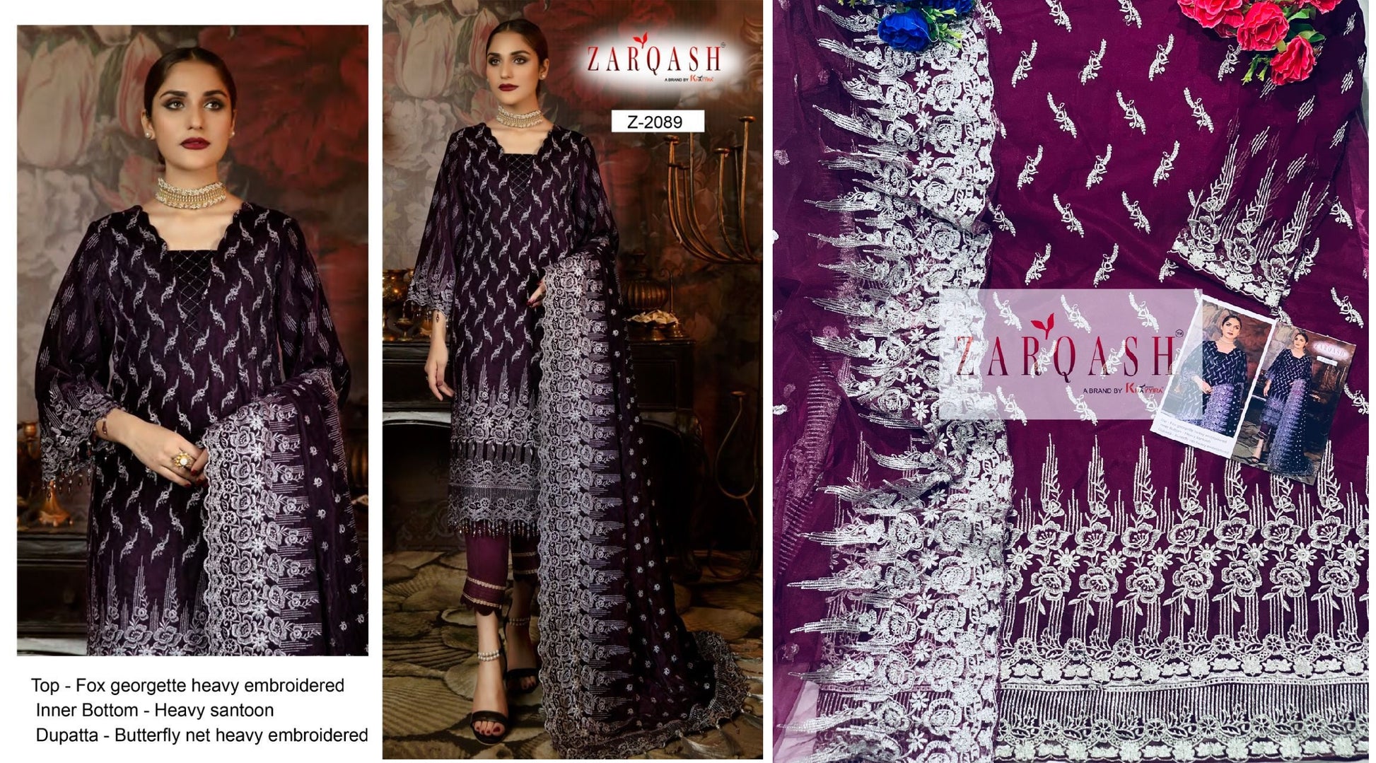 Z-2089 Zarqash Pakistani Salwar Suits