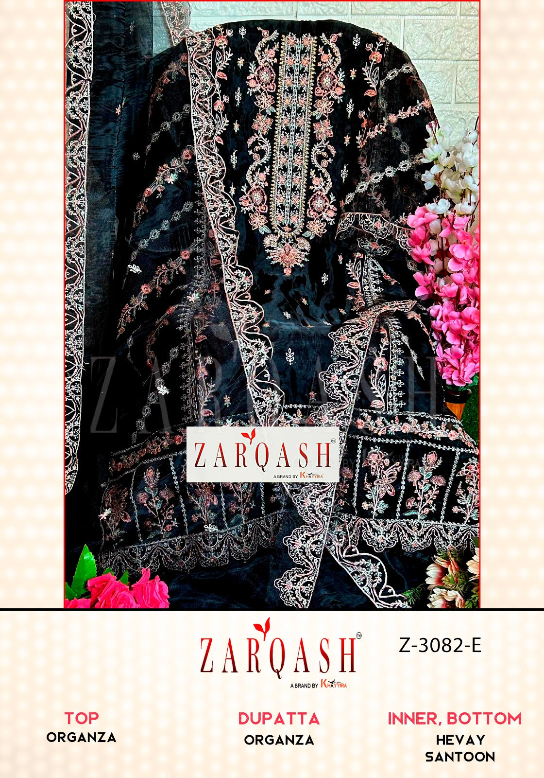 Z-3082E Zarqash Pakistani Salwar Suits