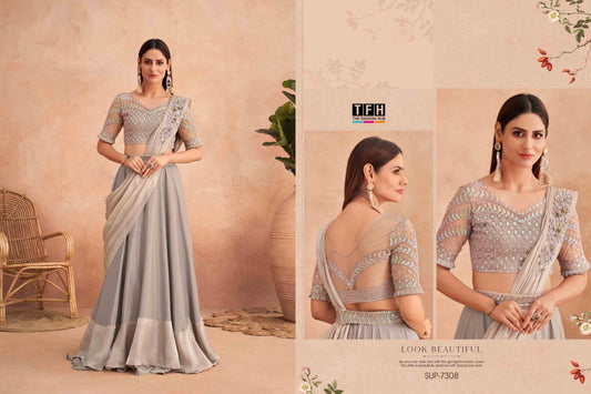 7308 Super Star Tfh Ready To Wear Saree