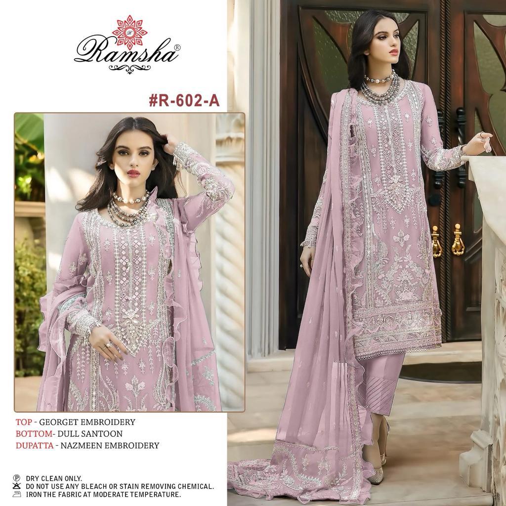 602A Ramsha Pakistani Salwar Suits