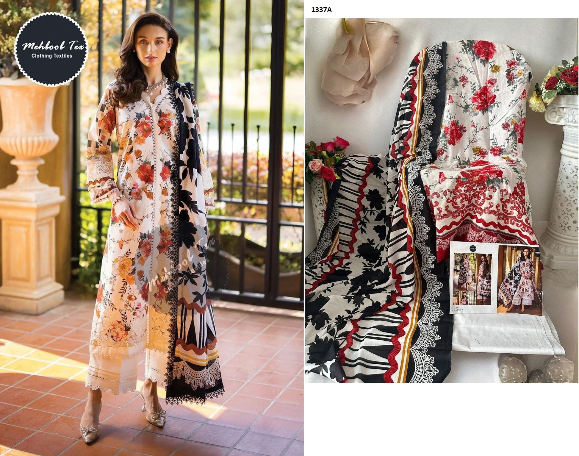 1373A Elaf Vol 1 Mehboob Tex Pakistani Salwar Suits