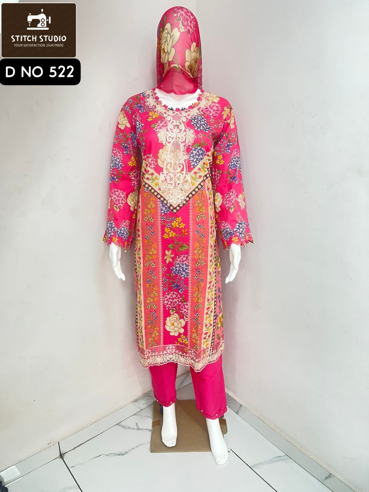 522 Stitch Studio Lawn Cotton Pakistani Readymade Suits