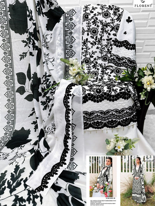 5231-B Florent Rayon Cotton Pakistani Salwar Suits