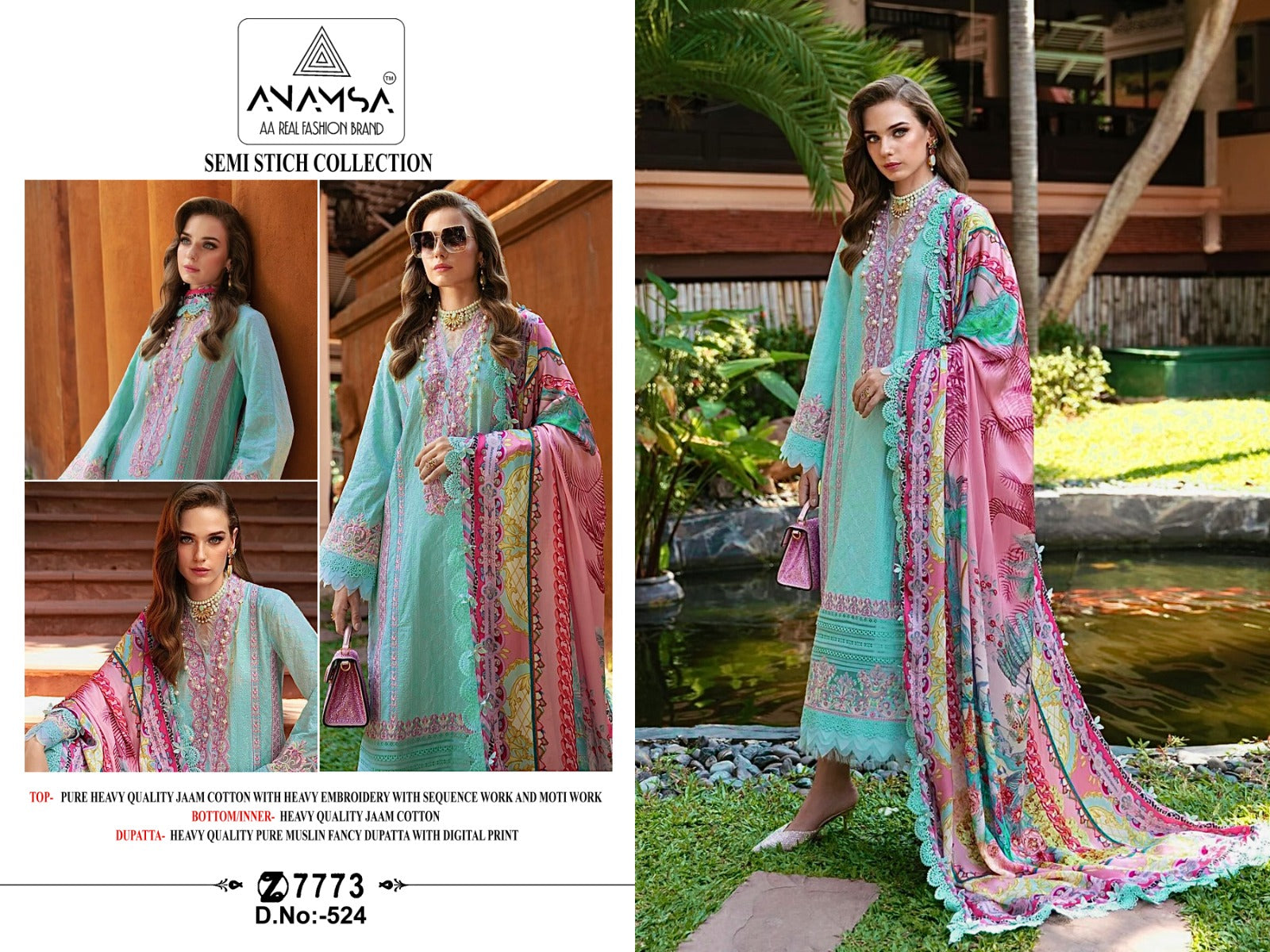 524 Anamsa Pakistani Salwar Suits