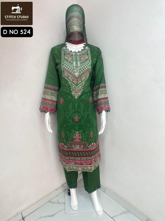 524 Stitch Studio Embroidery Pakistani Readymade Suits