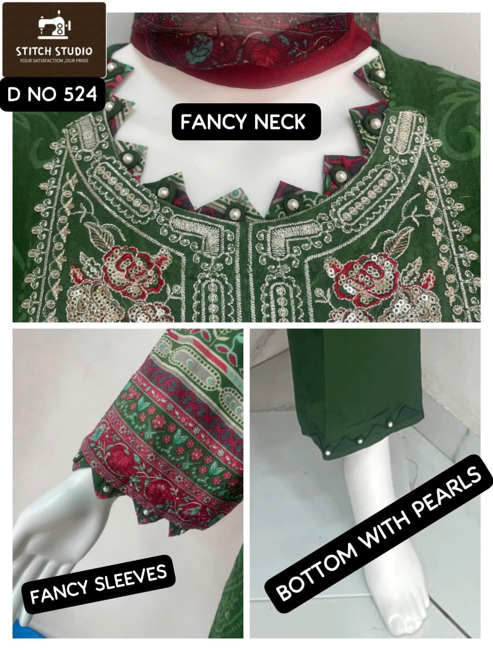 524 Stitch Studio Embroidery Pakistani Readymade Suits
