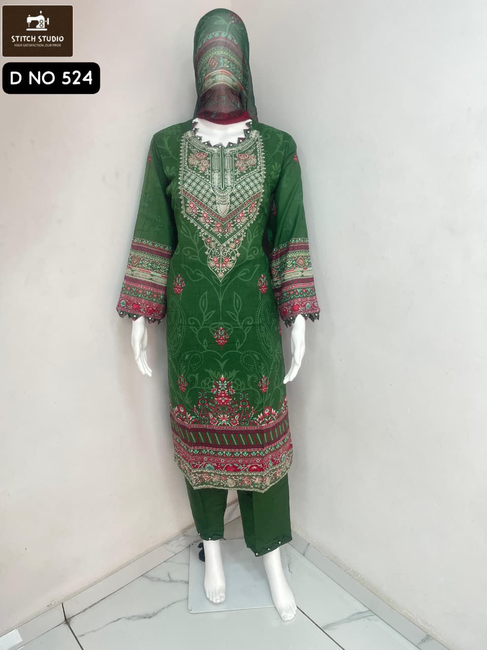 524 Stitch Studio Embroidery Pakistani Readymade Suits