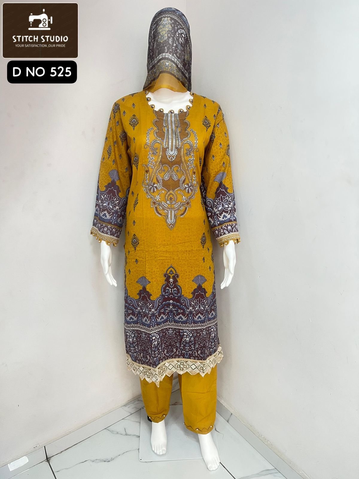 525 Stitch Studio Embroidery Pakistani Readymade Suits