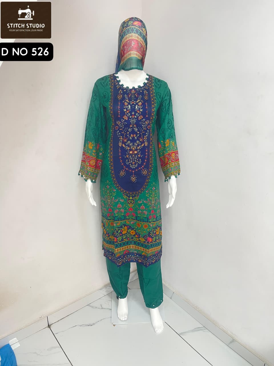 526 Stitch Studio Lawn Cotton Pakistani Readymade Suits