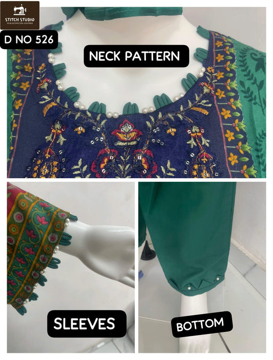 526 Stitch Studio Lawn Cotton Pakistani Readymade Suits