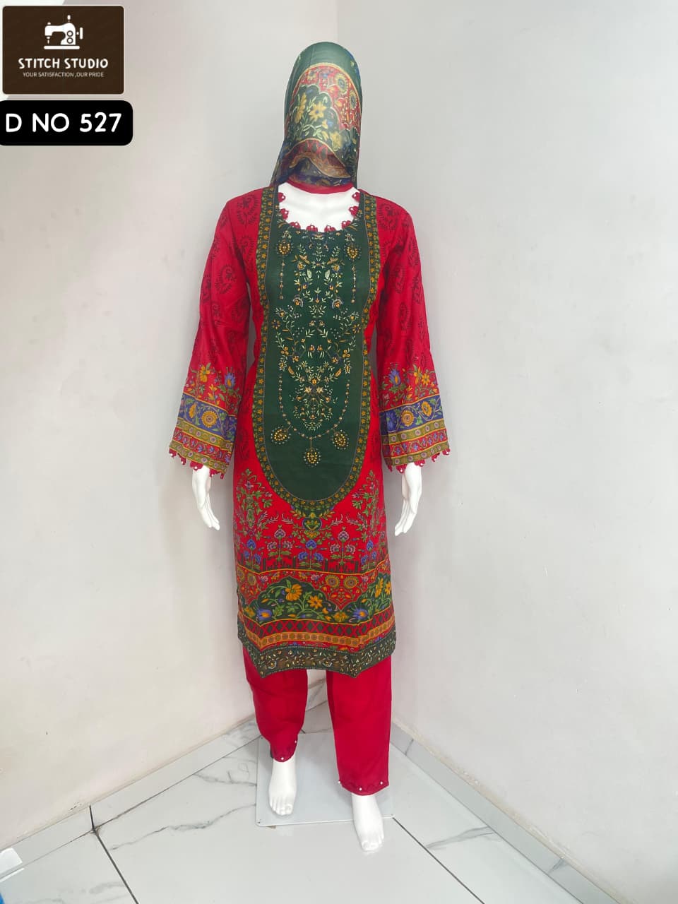 527 Stitch Studio Lawn Cotton Pakistani Readymade Suits
