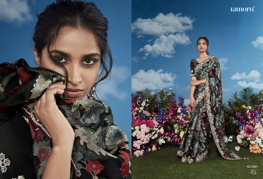 5281 Bagicha Kimora Embroidery Sarees