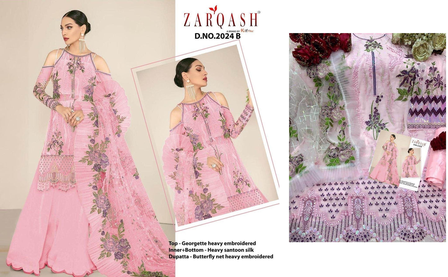 2024B Zarqash Pakistani Salwar Suits