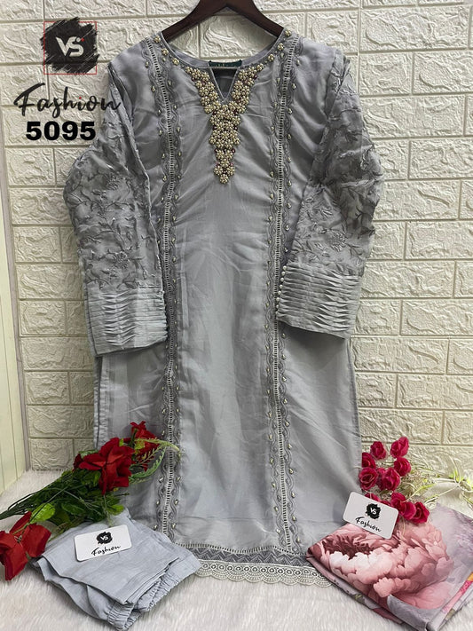 5095Gray Vs Fashion Pakistani Readymade Suits