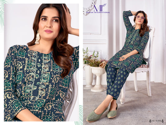 8496 Magic Vol 2 Moksh Kurti Pant Set