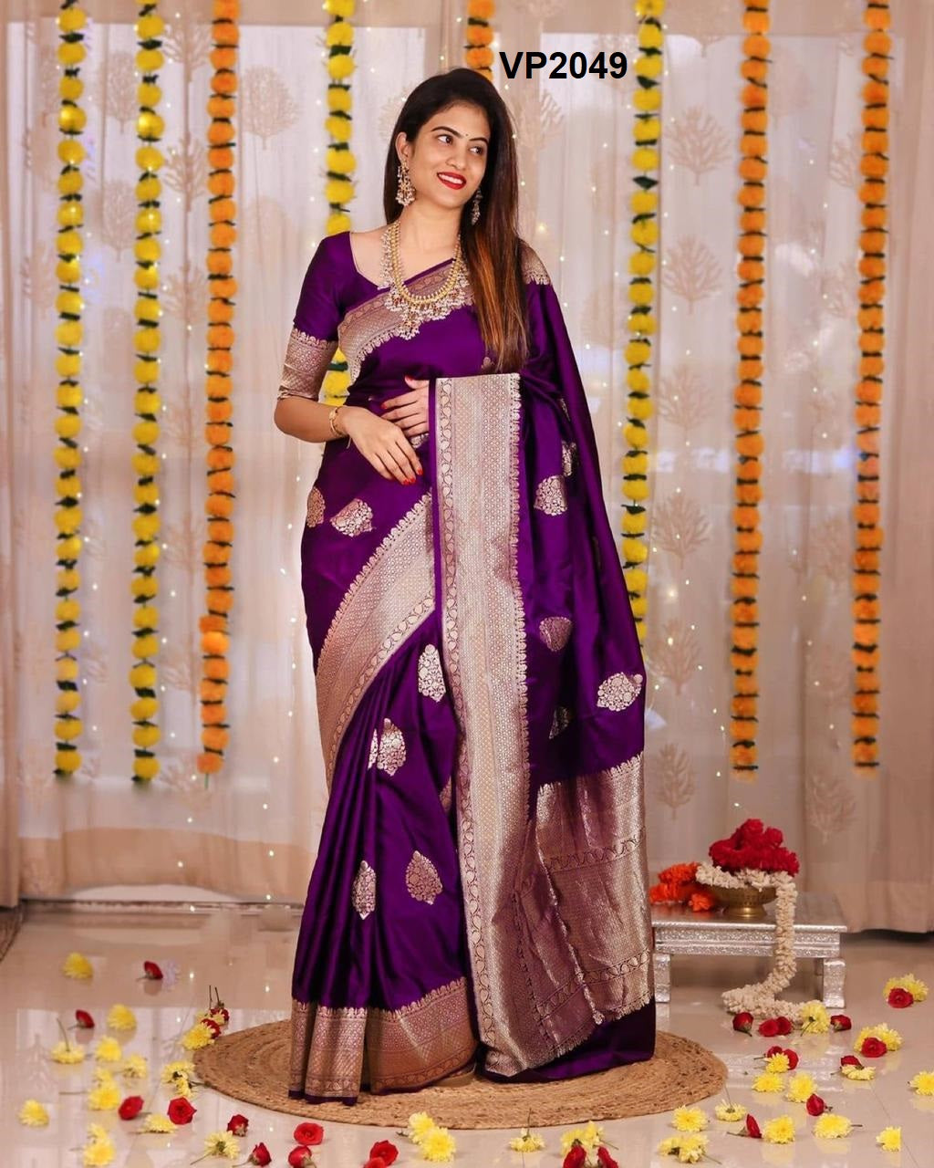 2049 Fashion Berry Sarees