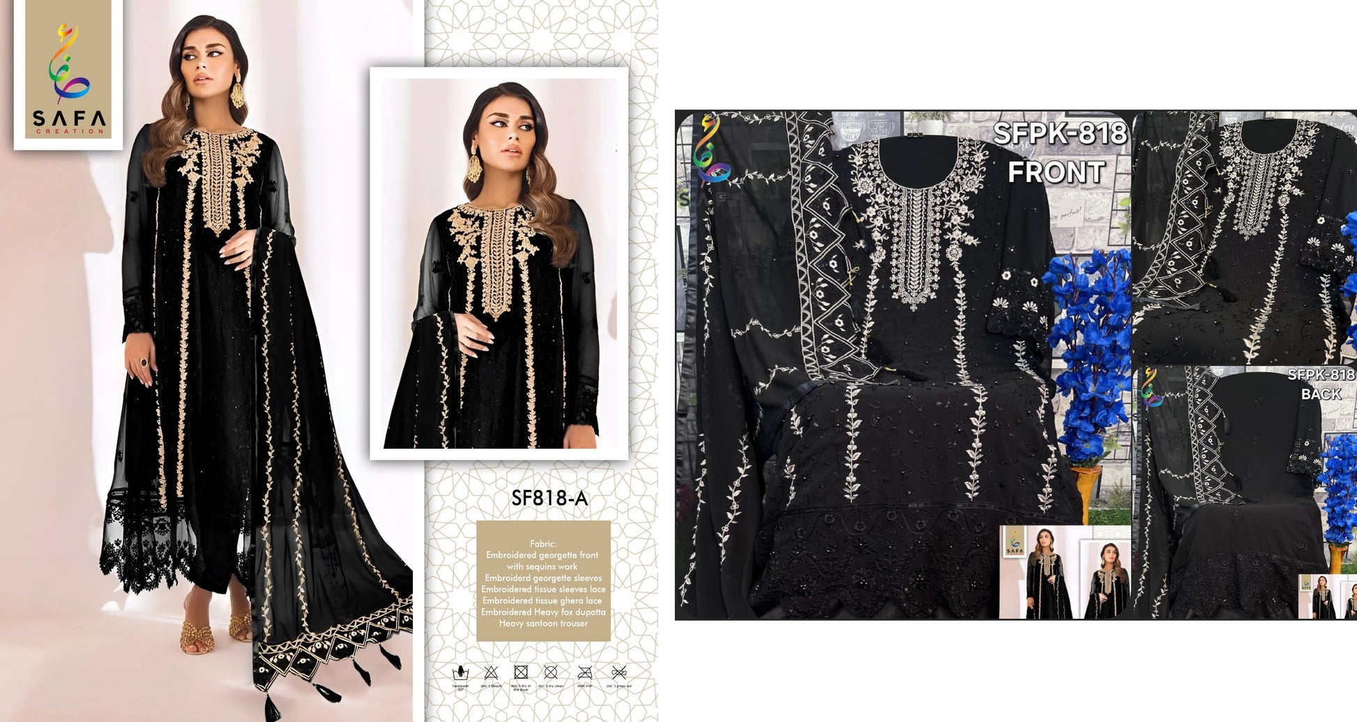 818A Safa Creation Pakistani Salwar Suits