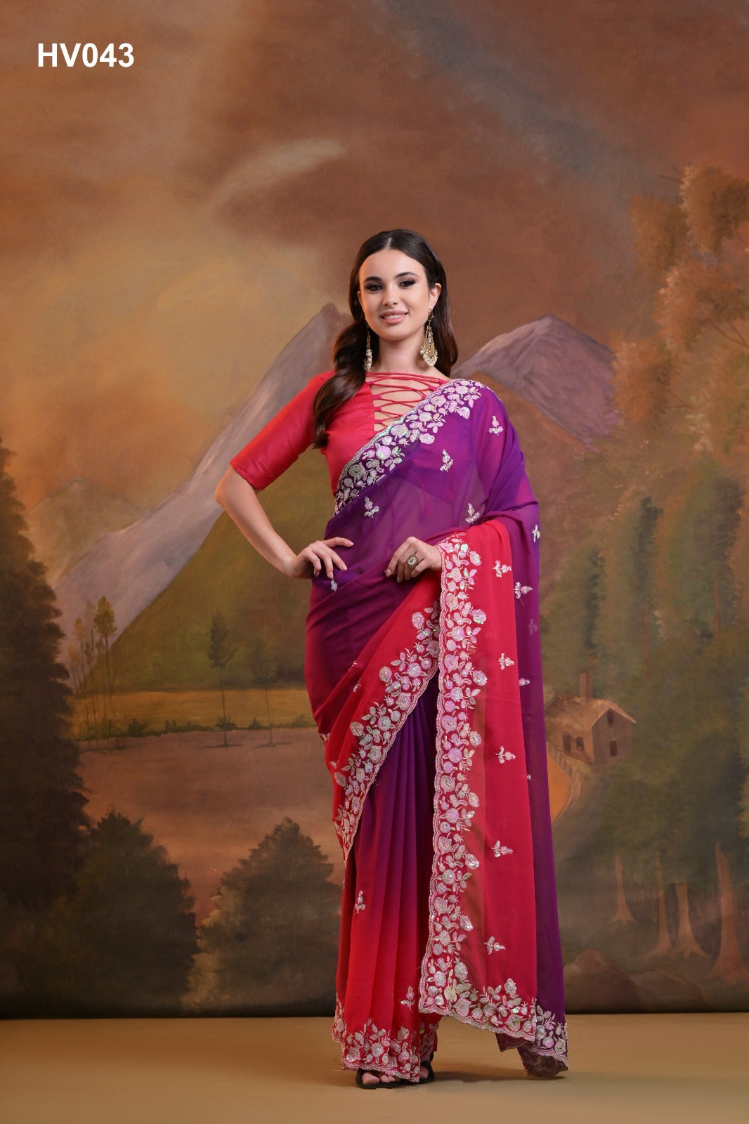 43 Kajal Padding Fashion Berry Sarees