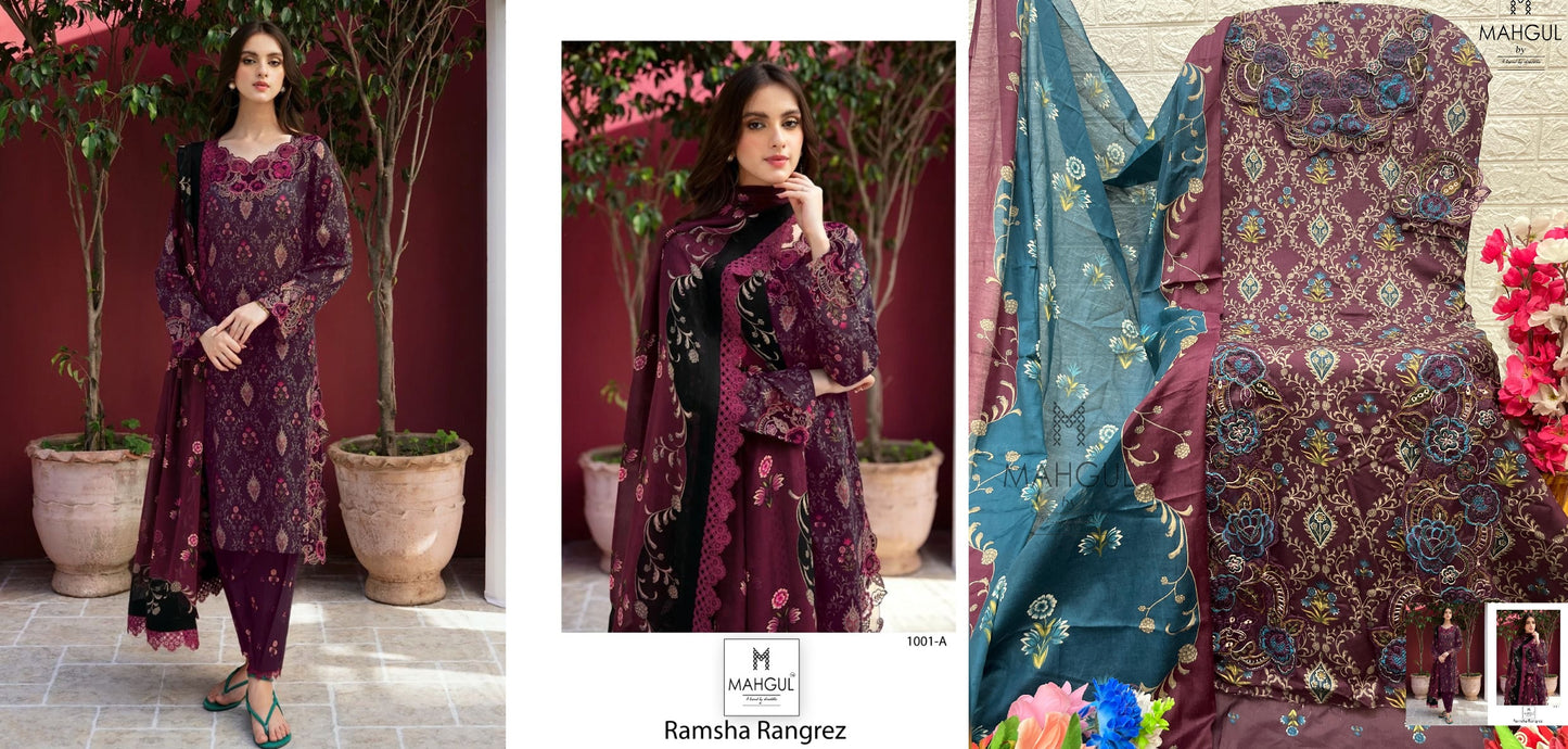1001A Ramsha Rangrez Mahgul Pakistani Salwar Suits
