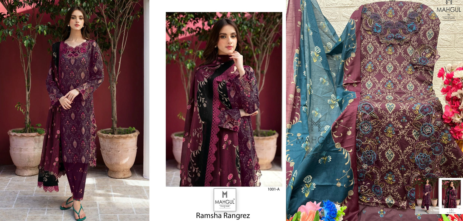 1001A Ramsha Rangrez Mahgul Pakistani Salwar Suits