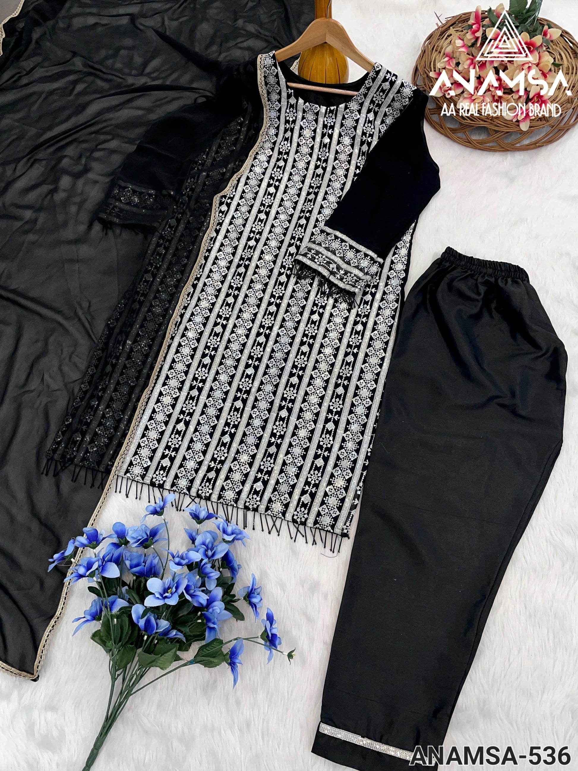 536 Anamsa Embroidered Pakistani Readymade Suits