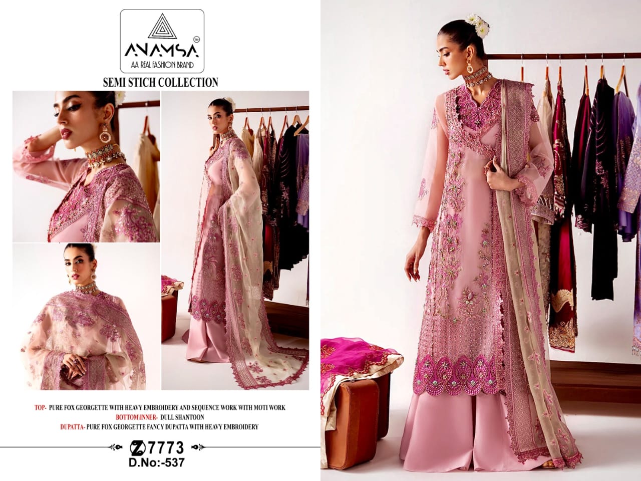 537 Anamsa Georgette Pakistani Salwar Suits