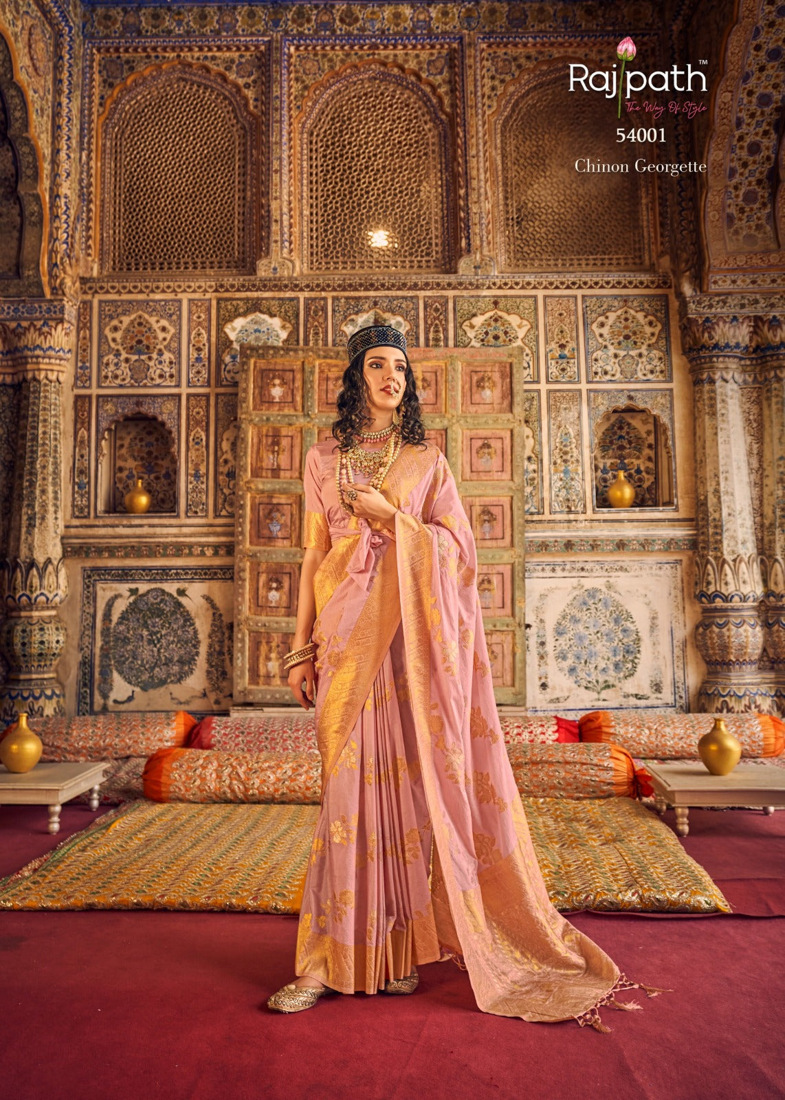 54001 Annie Rajpath Chinon Sarees