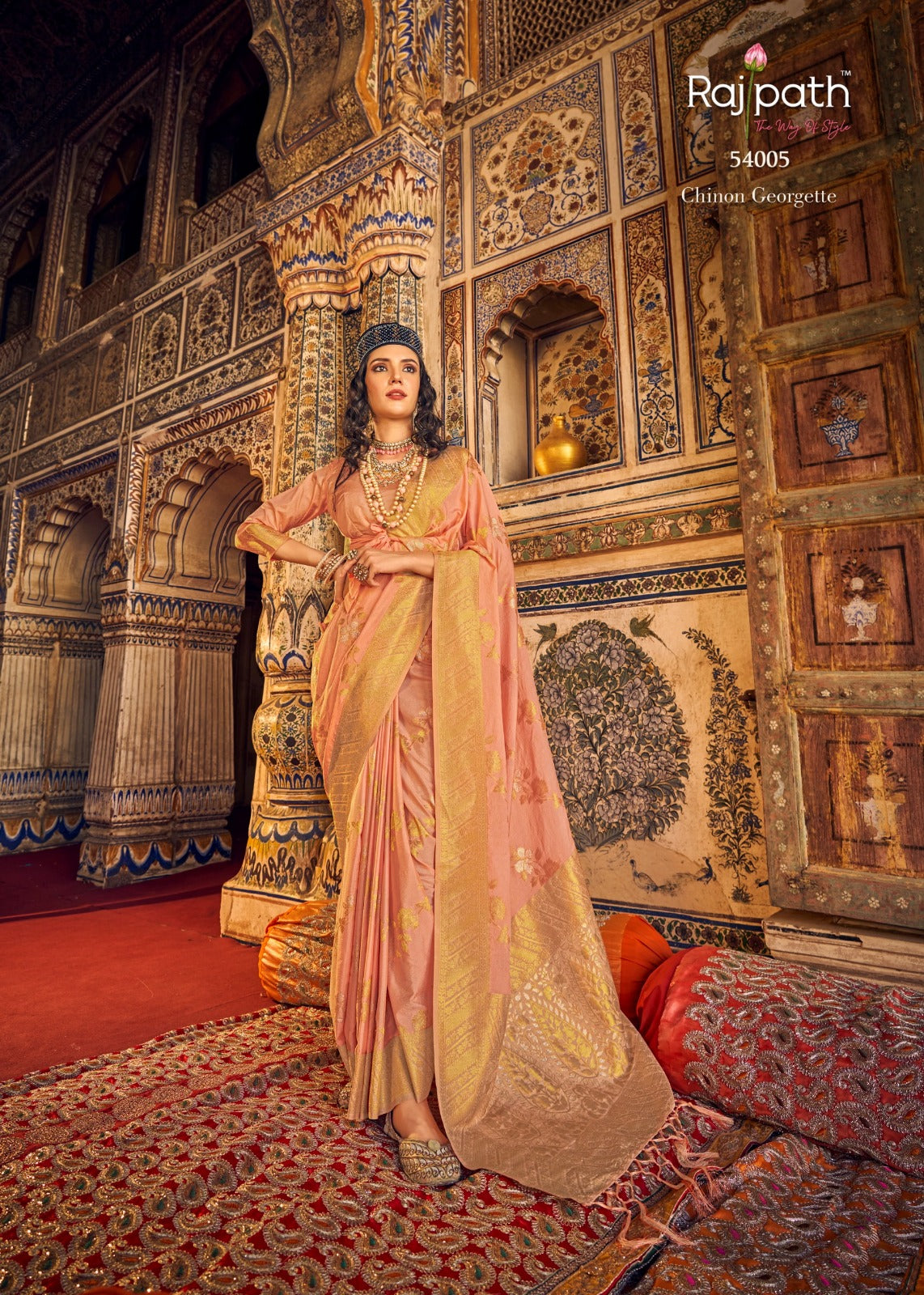 54005 Annie Rajpath Chinon Sarees