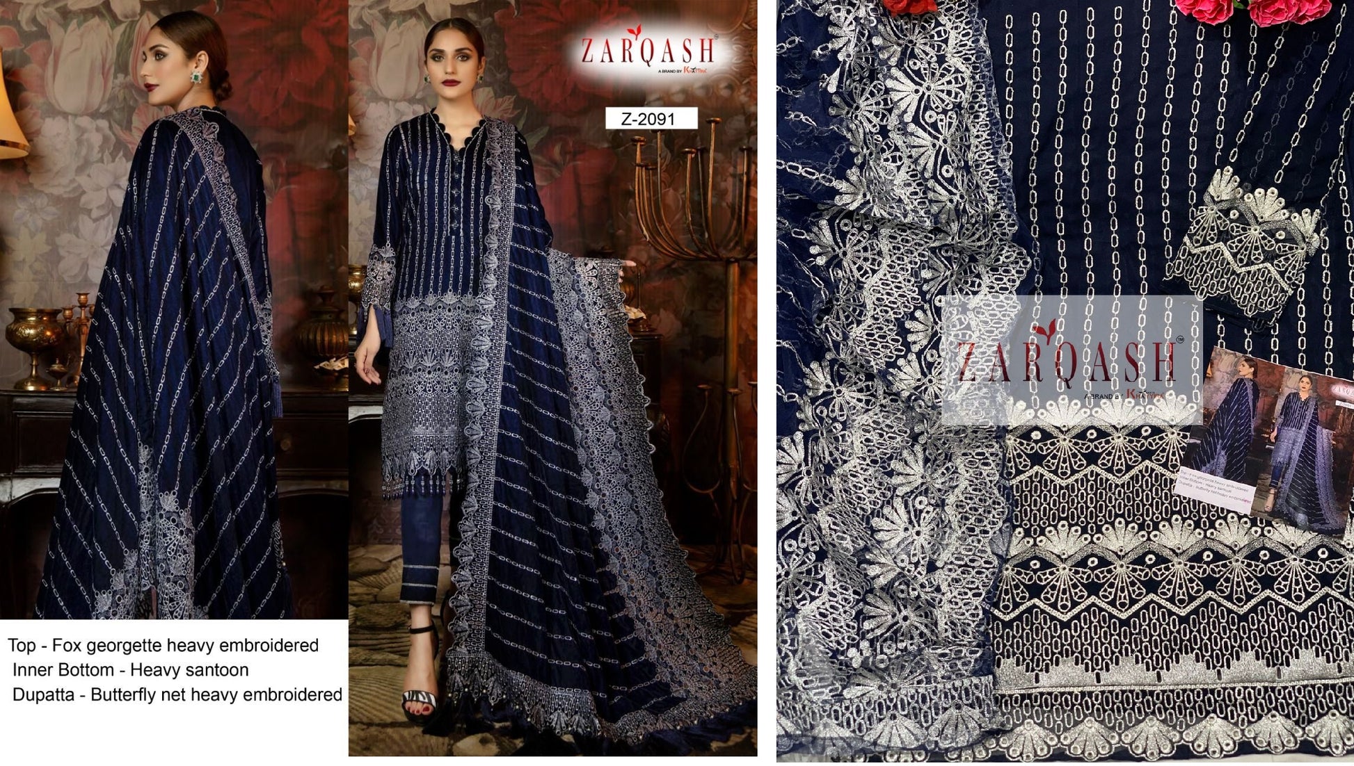 Z-2091 Zarqash Pakistani Salwar Suits