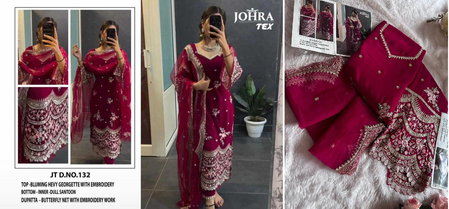 132 Johra Tex Pakistani Salwar Suits