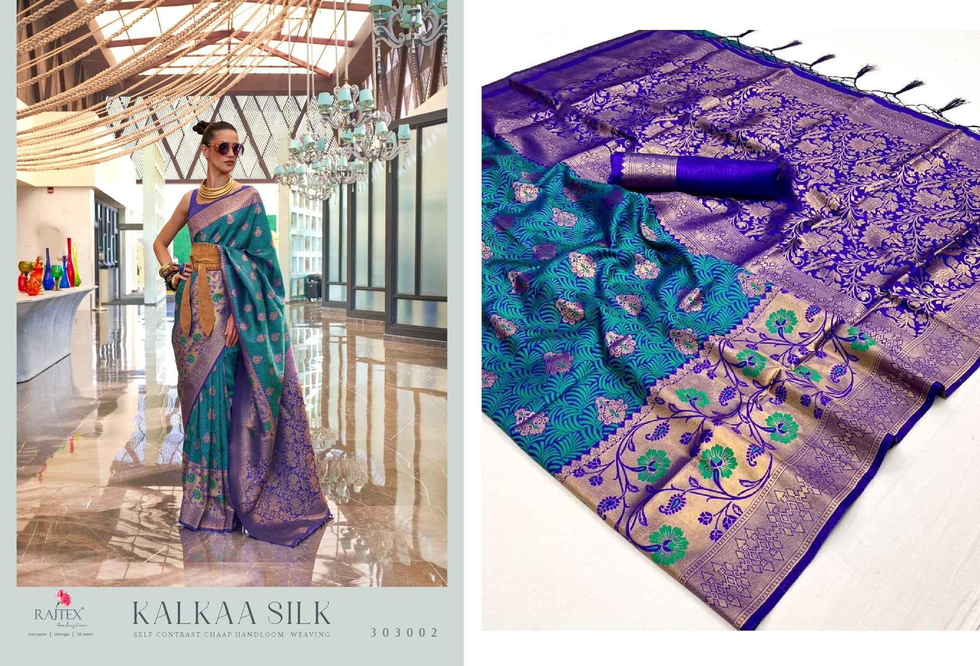 303002 Kalkaa Rajtex Sarees