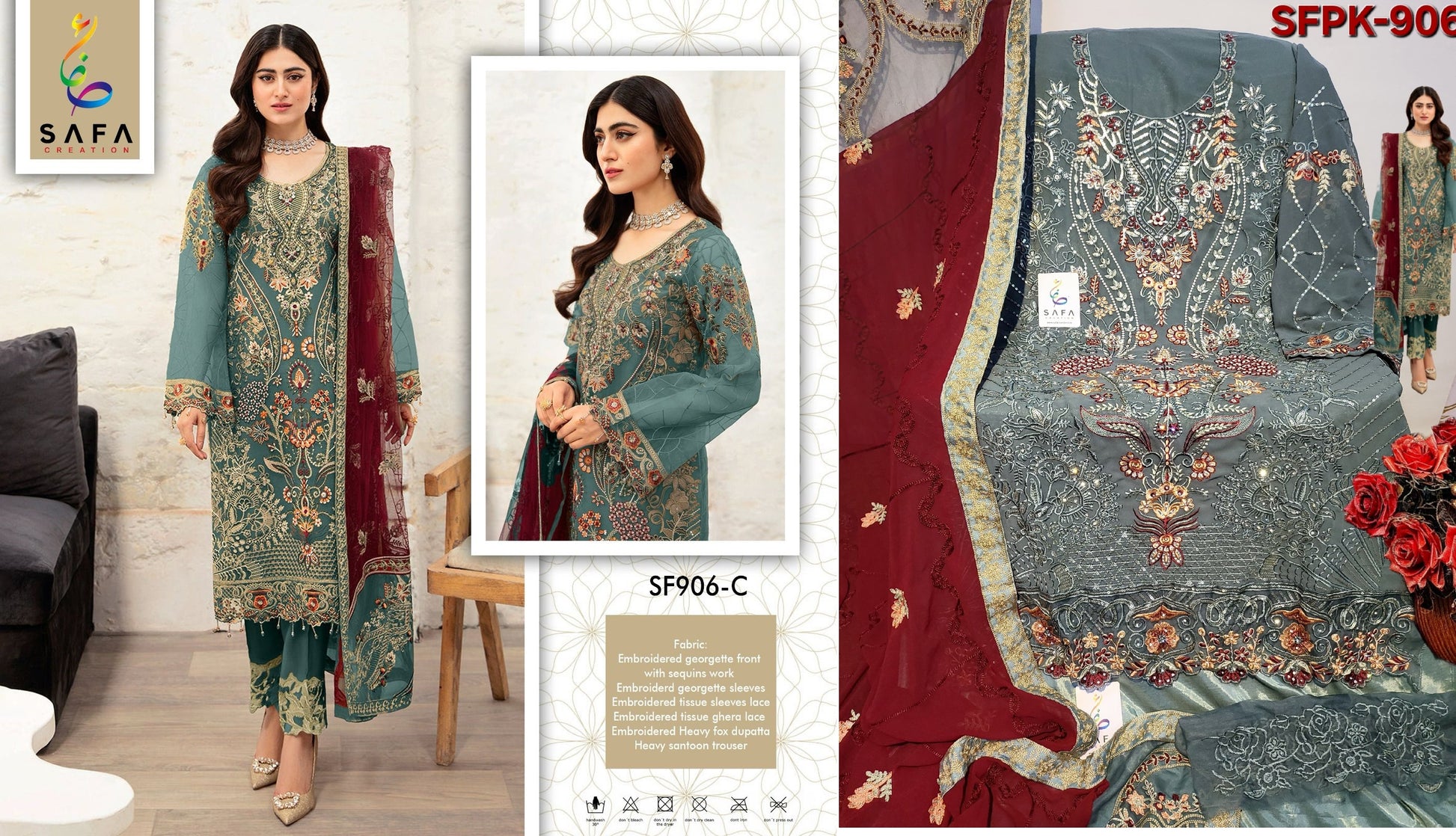 906C Safa Creation Pakistani Salwar Suits