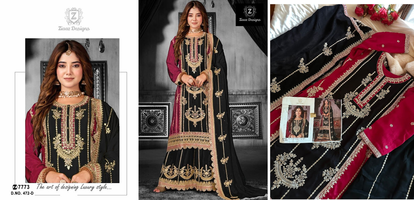 472D Ziaaz Designs Pakistani Salwar Suits