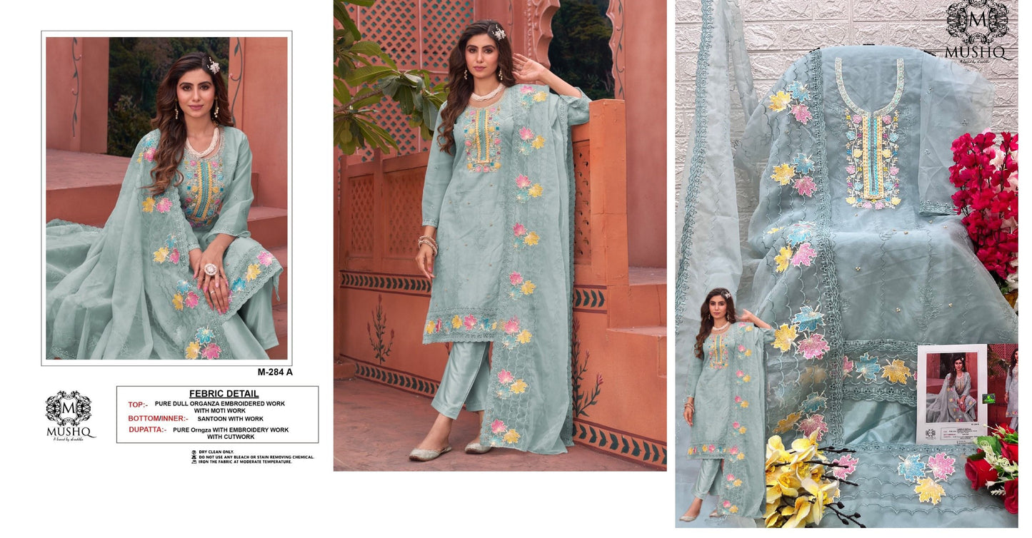 284A Mushq Pakistani Salwar Suits