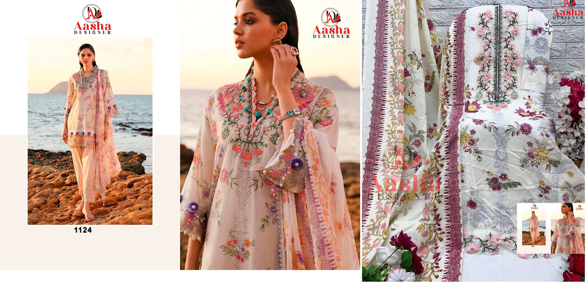 1124 Aasha Designer Pakistani Salwar Suits