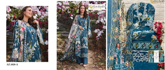 1020A Elaf Chikankari Vol 2 Al Zohaib Pakistani Salwar Suits
