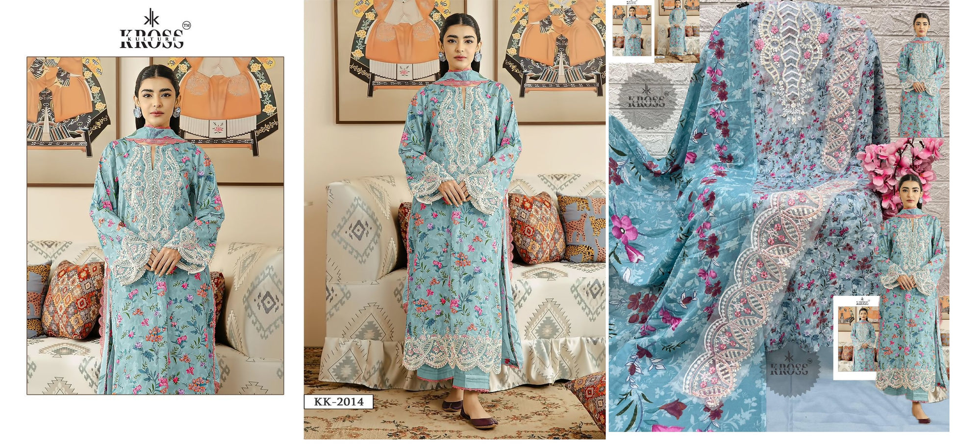 Kk-2014 Kross Kulture Pakistani Salwar Suits