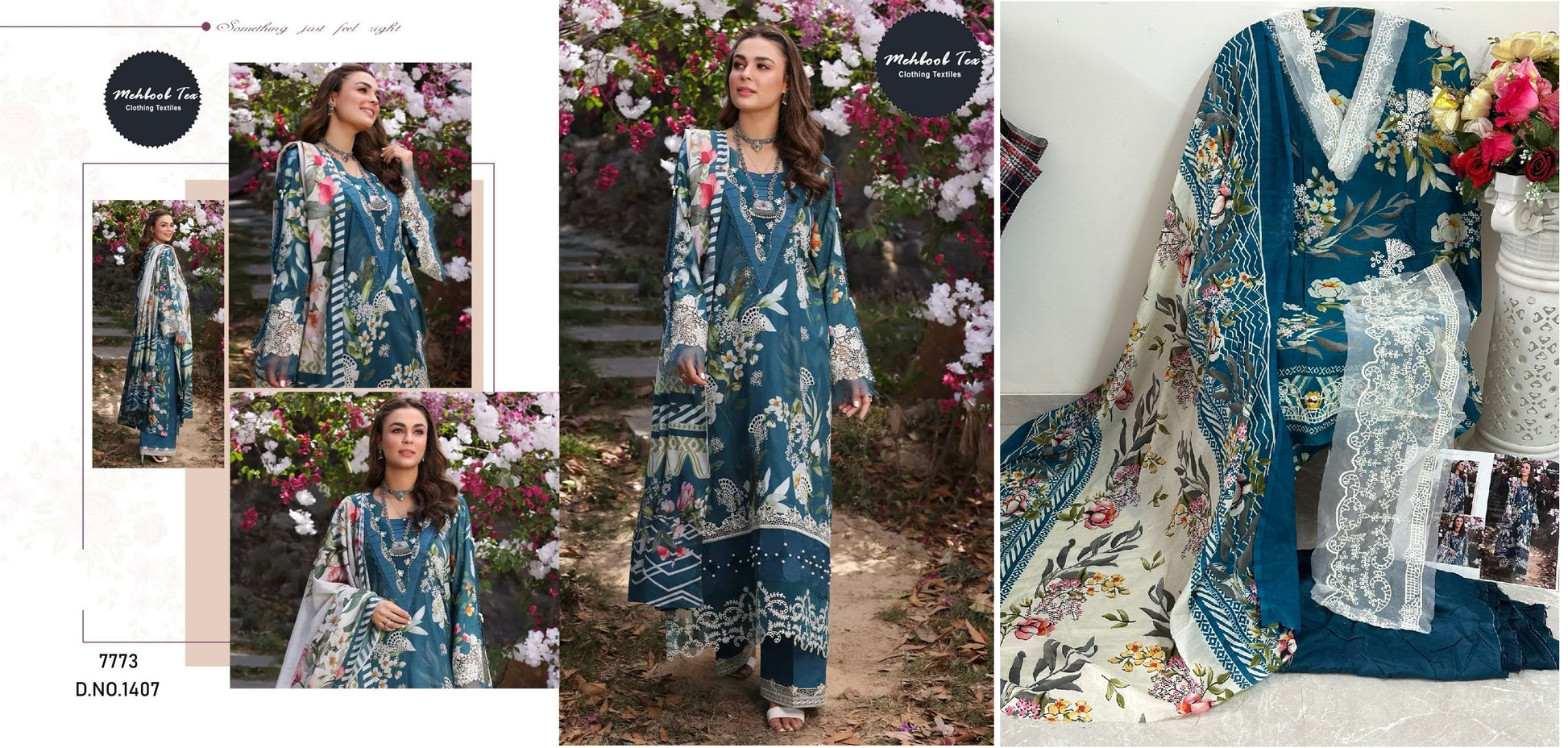 1407 Elaf Chikankari Vol 2 Mehboob Tex Pakistani Salwar Suits