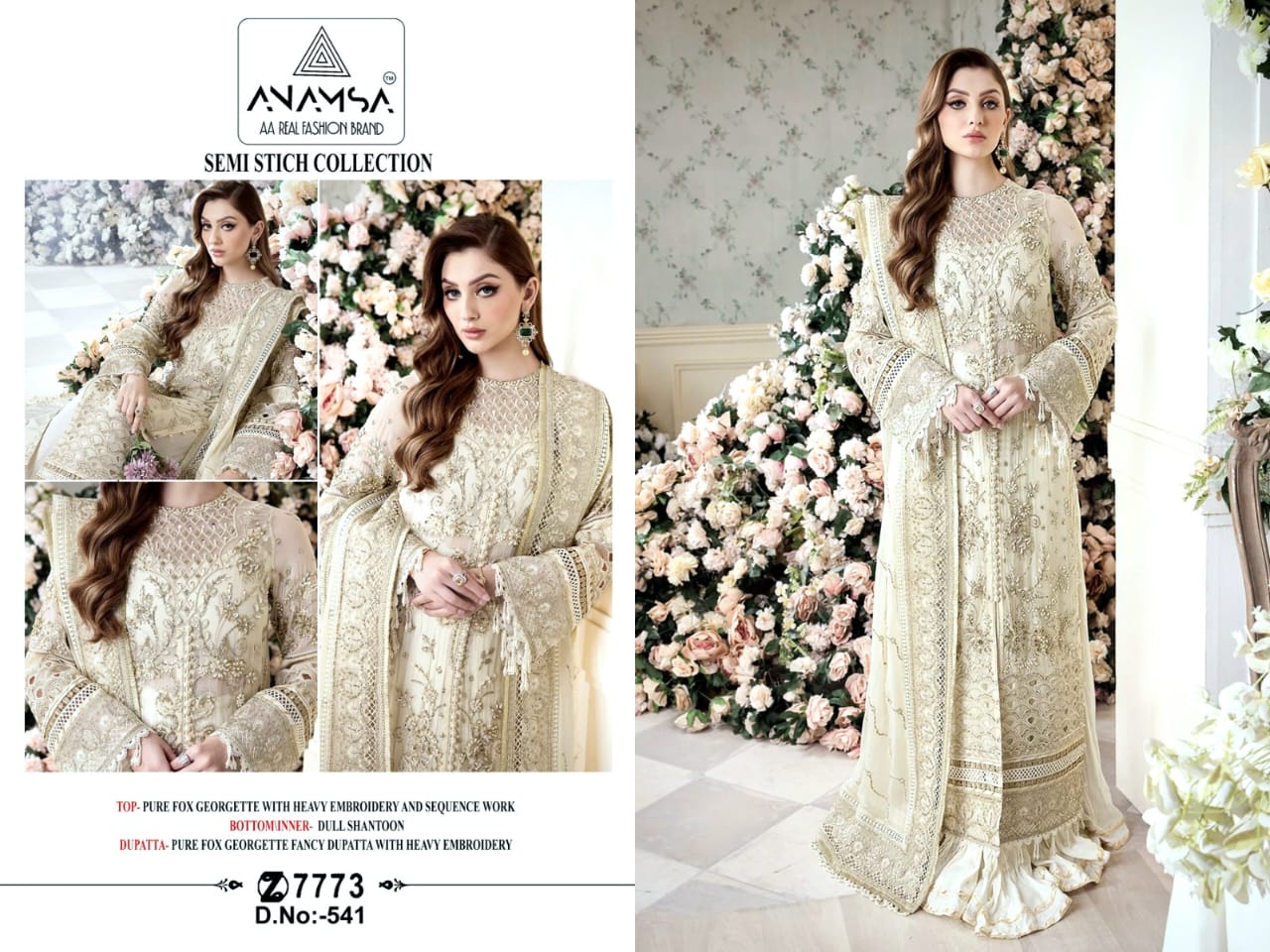 541 Anamsa Embroidered Pakistani Salwar Suits