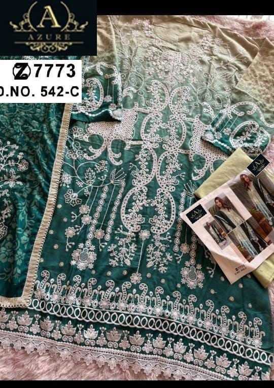 542-C Azure Embroidery Pakistani Salwar Suits