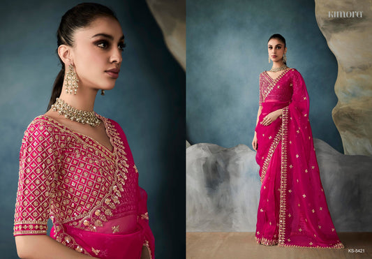 5421 Iconic Kimora Tissue Sarees