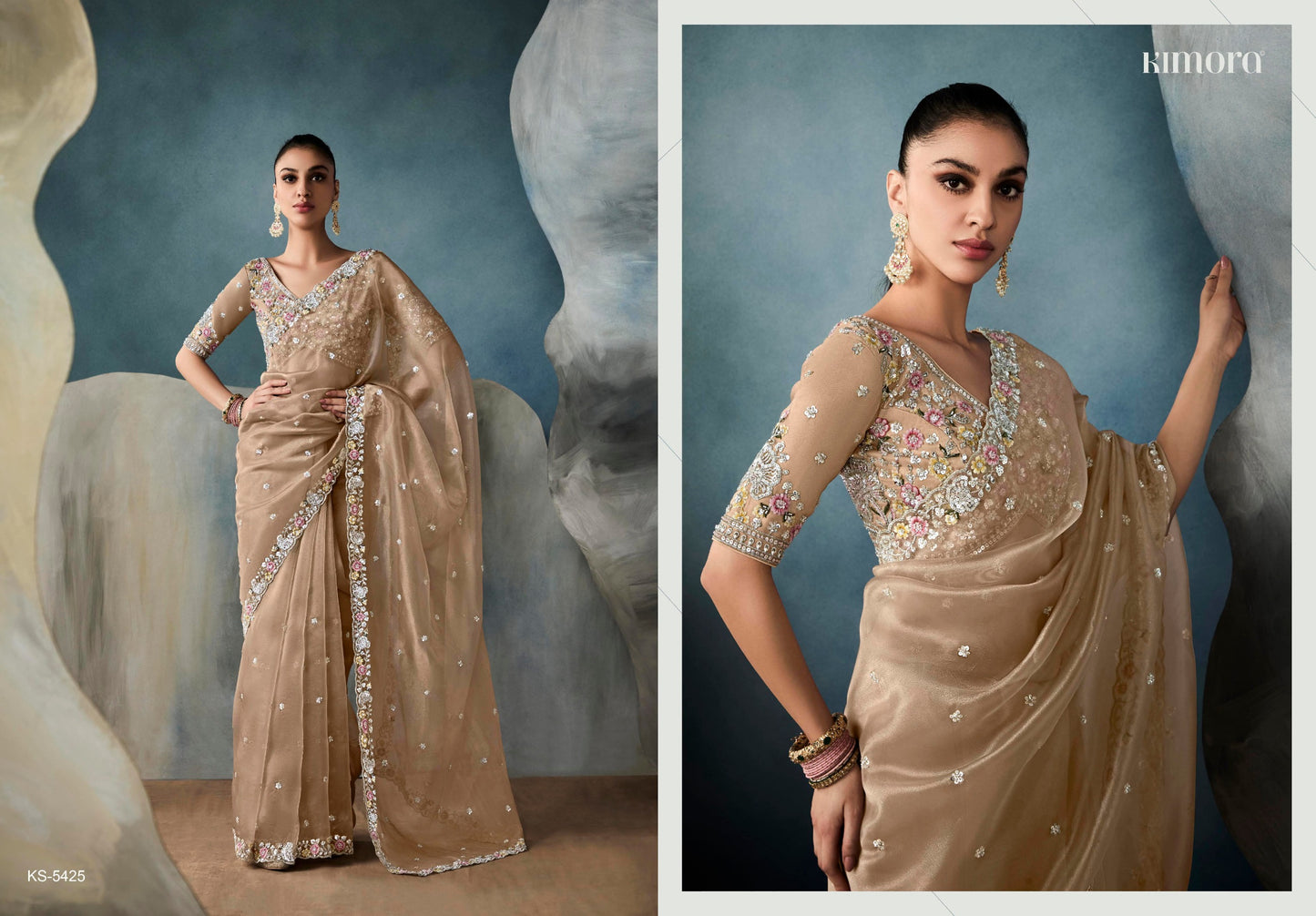 5425 Iconic Kimora Tissue Sarees