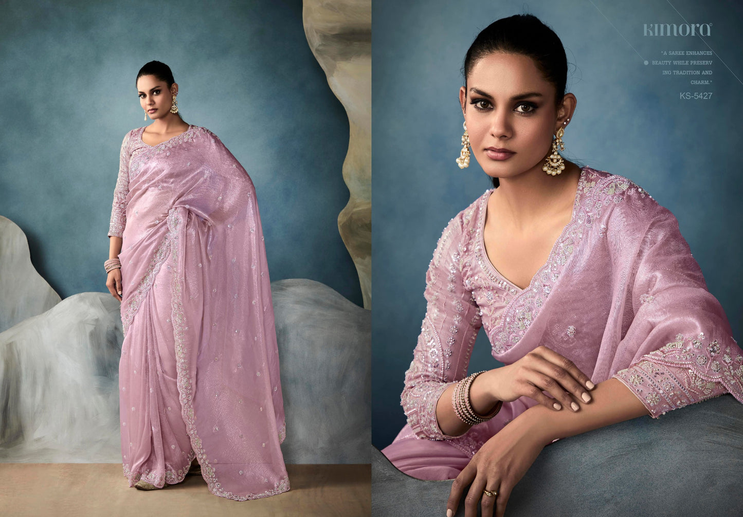 5427 Iconic Kimora Tissue Sarees