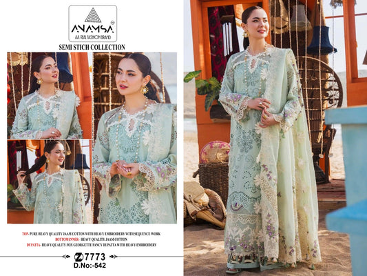 542 Anamsa Embroidered Pakistani Salwar Suits