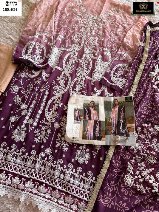 542B Ziaaz Designs Cotton Pakistani Salwar Suits