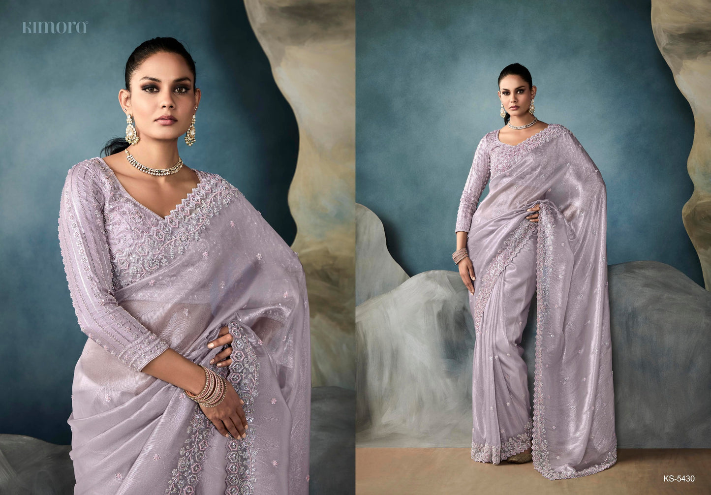 5430 Iconic Kimora Tissue Sarees